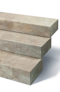 Blockstufe Noce Torosa braun meliert, marmor ähnlich